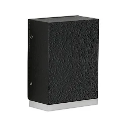 Luminaire mural d'extérieur TYPE NO 0325 Bas, angulaire, plat 44, noir mat gradable