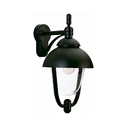Outdoor Wall luminaire Country style double dome 1 Type No. 0689, IP44, E27  QA55 max. 57W, cast alu glass clear, black matt