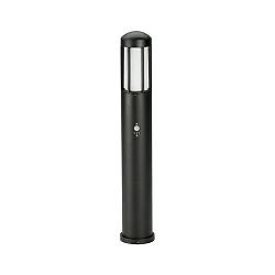 Borne d'éclairage TYPE NO 2221 cylindrique, avec détecteur de mouvement E27 44, noir mat gradable