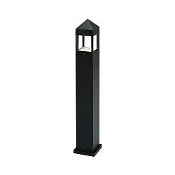 Bollard light Type No. 2016, IP44, height 90cm, R7s QT-DE max. 80W, cast alu / opal glass, black matt