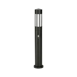 Borne d'éclairage TYPE NO 2249 cylindrique, avec détecteur de mouvement E27 44, noir mat gradable