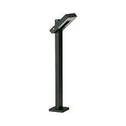LED Bollard light Type No. 2091, IP54, height 90cm, 16W 3000K 1600lm, swiveling 120°, cast alu / satin glass, black matt