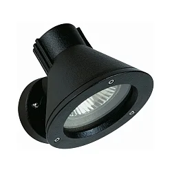 Outdoor Wall Spot Type No. 2155, IP54, E27 PAR30 max. 75W, rotatable, pivotable, cast alu / safety glass, black matt