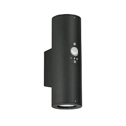 Outdoor Wall Spot Type No. 2481 with motion sensor - 2-sided, wide/wide, IP44, 2x GU10 PAR16 50W, fixed, black
