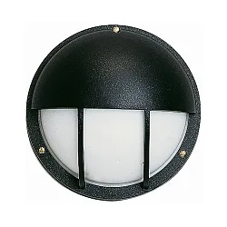 Luminaire mural d'extérieur TYPE NO 6034 semi-circulaire, avec couverture E27 44, noir mat gradable