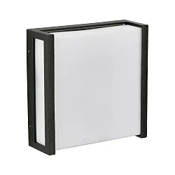Outdoor LED House number, Wall and Ceiling luminaire Type No. 6401, 10W 3000K 900lm, black matt / opal glass