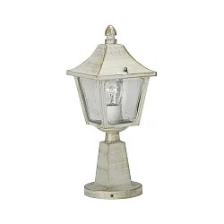 Luminaire en forme de borne TYPE NO 0540 angulaire E27 44, or, blanche gradable