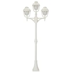 Lampe à mât TYPE NO 2041 3 flammes, rond E27 44, blanc mat gradable