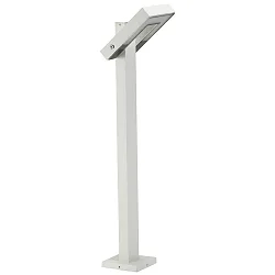 LED Bollard light Type No. 2091, IP54, height 90cm, 16W 3000K 1600lm, schwenkbar 120°, cast alu / satin glass, white