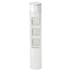 Colonne lumineuse à douille TYPE NO 2202 3 fois, rond, sans fonction de commutation, blanc mat