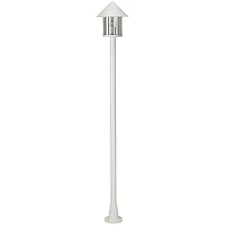 Lampe à mât TYPE NO 4127 à 1 flamme, rond E27 44, blanc mat gradable