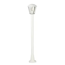 Path light Type No. 4154, IP54, height 117.5cm, E27 QA55 max. 57W, aluminum / plastic clear, white matt