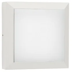 Outdoor LED Wall and Ceiling luminaire Type No. 6561, IP54 IK08, 26 x 26cm, 16W 3000K 1600lm, cast alu, dimmable, white matt