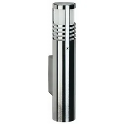 Luminaire mural d'extérieur TYPE NO 0205 à 1 flamme, cylindrique G9 44, acier inoxydable mat gradable