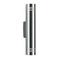 Projecteur d'extérieur TYPE NO 0208 haut bas, à 2 flammes G9 44, acier inoxydable mat gradable