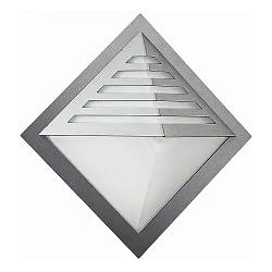 Luminaire mural d'extérieur TYPE NO 0220 rayonnement latéral, avec couverture E27 44, acier inoxydable gradable