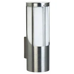 Luminaire mural d'extérieur TYPE NO 0256 cylindrique E27 44, acier inoxydable mat gradable