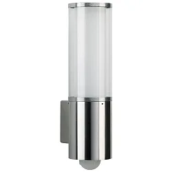 Luminaire mural d'extérieur TYPE NO 0309 cylindrique, avec détecteur de mouvement E27 44, acier inoxydable 