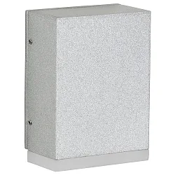 Luminaire mural d'extérieur TYPE NO 0325 Bas, angulaire, plat 44, argent mat 