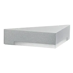Luminaire mural d'extérieur TYPE NO 0333 angulaire, dimmable 54, argent mat gradable
