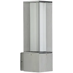 Luminaire mural d'extérieur TYPE NO 0335 haut, angulaire E27 44, acier inoxydable mat