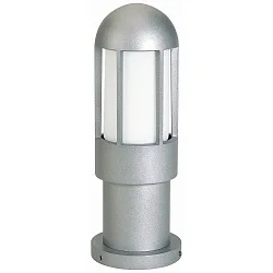 Luminaire en forme de borne TYPE NO 0521 cylindrique E27 44, argent gradable