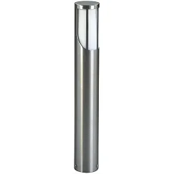 Borne d'éclairage TYPE NO 2265 cylindrique, asymétrique E27 44, acier inoxydable mat gradable