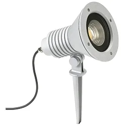 Lampe à broche TYPE NO 2383 avec prise de courant, dimmable, réglable 54, argent mat gradable