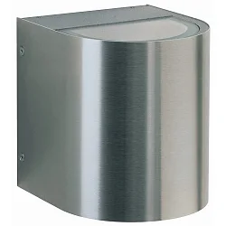 Projecteur d'extérieur TYPE NO 2403 rond, bilatéral 44, acier inoxydable mat 