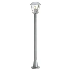 Path light Type No. 4154, IP54, height 117.5cm, E27 QA55 max. 57W, aluminum / plastic clear, silver