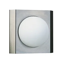 Outdoor Wall luminaireType No. 6112, IP44, square, cover half round, E27 QA55 max. 57W, stainless steel