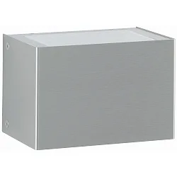 Luminaire mural d'extérieur TYPE NO 6164 haut bas, petit, angulaire G9 44, acier inoxydable mat gradable
