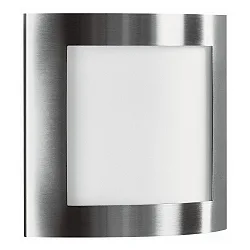 Applique et plafonnier TYPE NO 6193 semi-circulaire E27 44, acier inoxydable mat, opale gradable