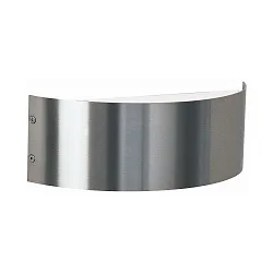 Luminaire mural d'extérieur TYPE NO 6342 haut bas, semi-circulaire, médium 44, acier inoxydable mat gradable