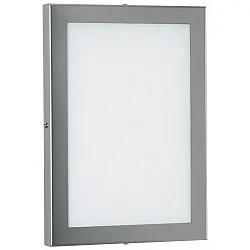 Applique et plafonnier TYPE NO 6350 grand, angulaire 54, acier inoxydable gradable
