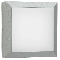 Outdoor LED Wall and Ceiling luminaire Type No. 6561, IP54 IK08, 26 x 26cm, 16W 3000K 1600lm, cast alu, dimmable, silver