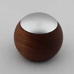 Télécommande CASAMBI LEPUK EVOLUTION rond, avec capteur, 4 canaux, avec batterie, avec éclairage, bois foncé, argent
