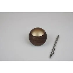Télécommande CASAMBI LEPUK EVOLUTION rond, avec capteur, 4 canaux, avec batterie, avec éclairage, or, bois foncé
