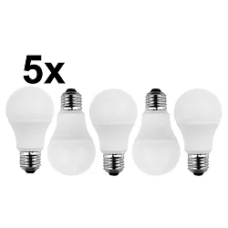 Lampe LED forme poire lot de 5 E27 8W 810lm 2700K 180° CRI > 80 