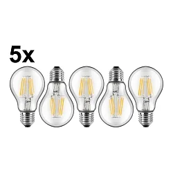 Lampe à filament LED lot de 5 E27 7W 810lm 2700K 300° CRI > 80 