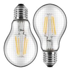 Lampe à filament LED lot de 2 E27 4,5W 470lm 2700K 300° CRI > 80 