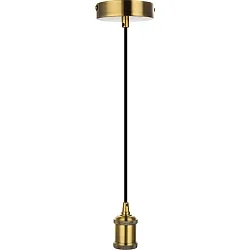 Luminaire à suspension E27 IP20, bronze 