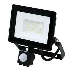 Projecteur pivotant, avec capteur IP44, noir 