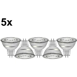 Lampe à réflecteur LED MR16 lot de 5 GU5.3 3,5W 345lm 2700K 36° 