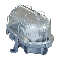 Luminaire pour locaux humides BASIS ovale E27 IP44, gris