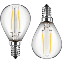 Ampoule à filament lot de 2 G45 E14 2,5W 250lm 2700K 300° 