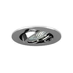 Downlight rond, pivotant GX5,3 IP20, chrome gradable