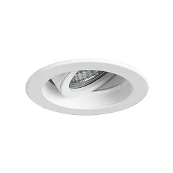 Downlight rond, pivotant GX5,3 IP20, blanche gradable