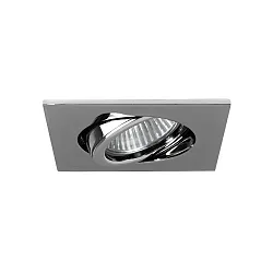 Downlight pivotant, carré GX5,3 IP20, chrome gradable