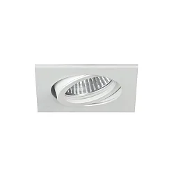 Recessed LV spot, IP20, 12V, GX5.3 max. 50W, square, swivelling, white